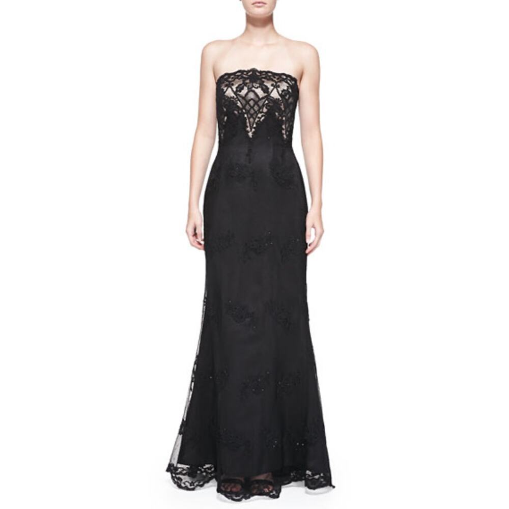 Helen‎ Morley Halter Beaded Lace Dress